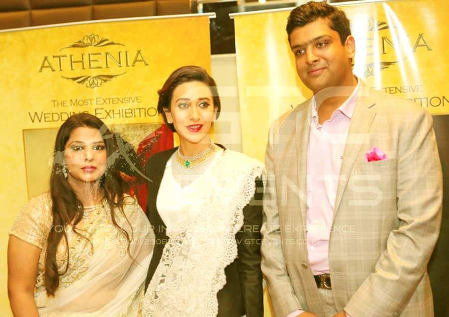 Mr.Ashu Gupta and Lavika Gupta with Karishma Kapoor