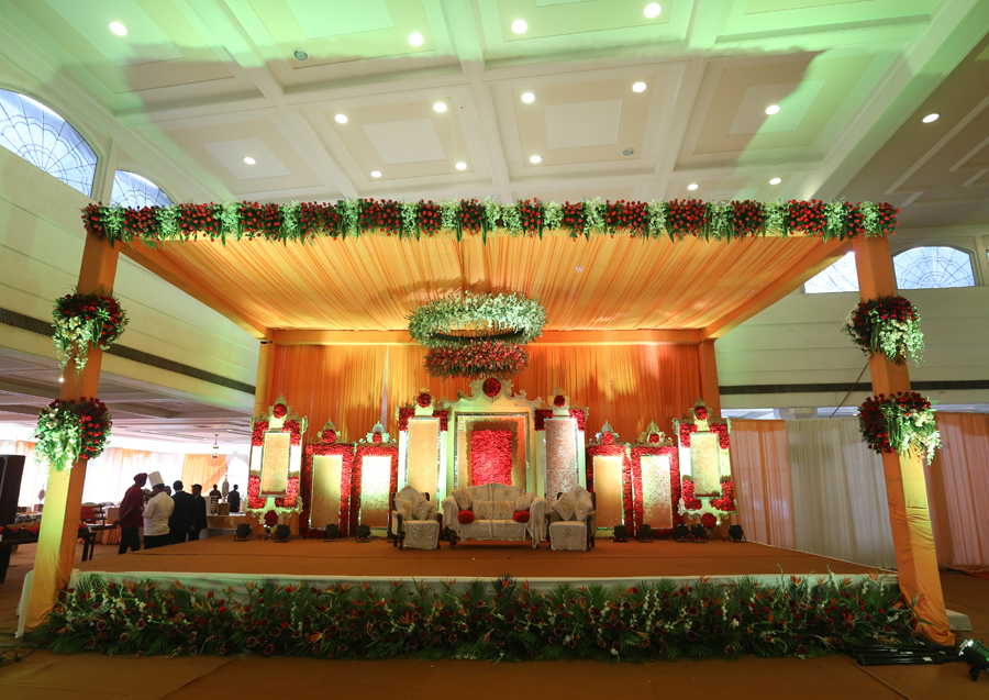 Grand stage with beautiful artwork